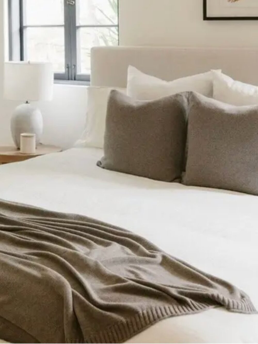 *NWT* Jenni Kayne Sonoma Throw (46" x 69") and Pillow (20" square) - Taupe